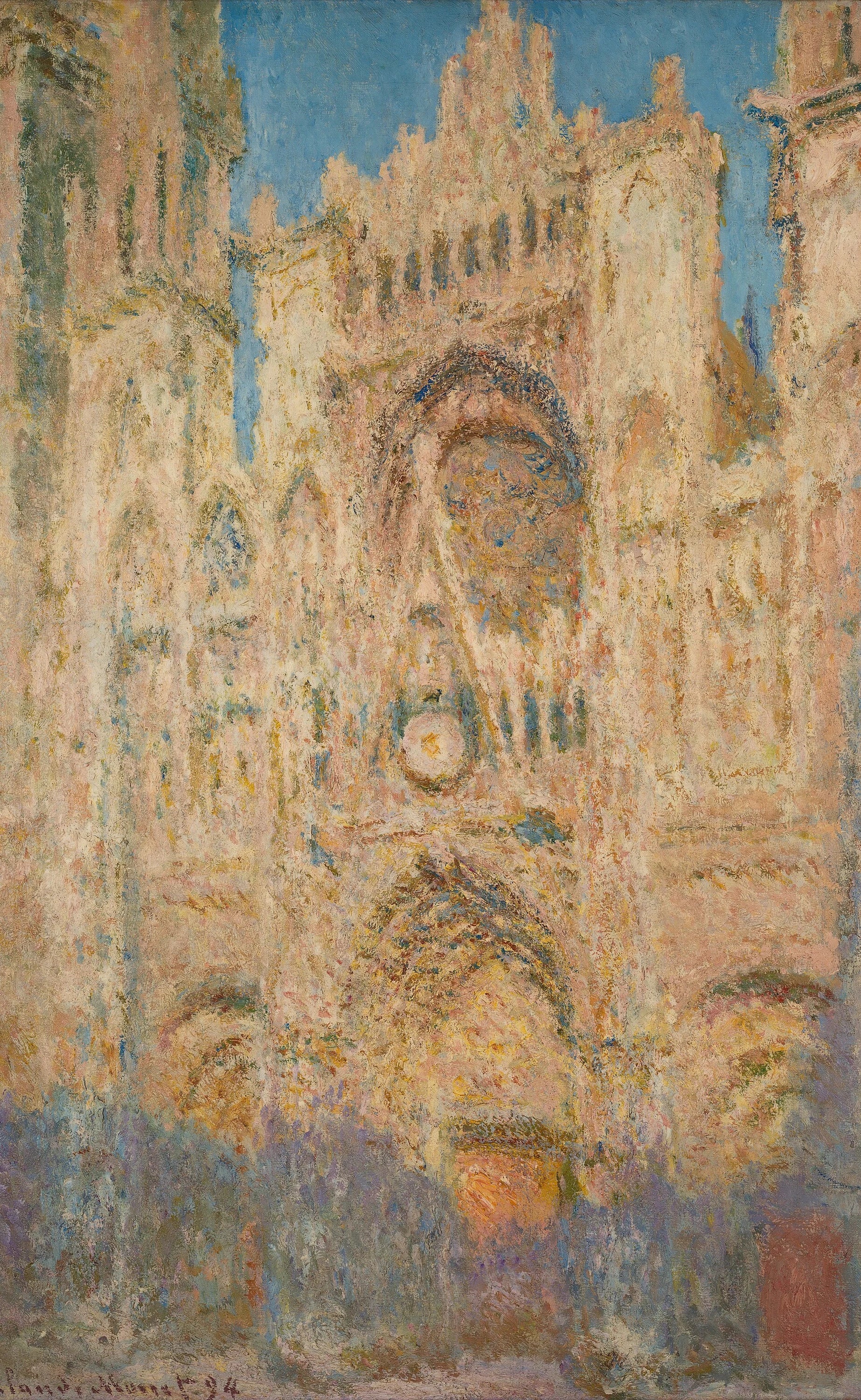 La Cathédrale de Rouen, fin de journée de Claude Monet, 1894 – musée Pouchkine Ж-3312, Wildenstein 1326
