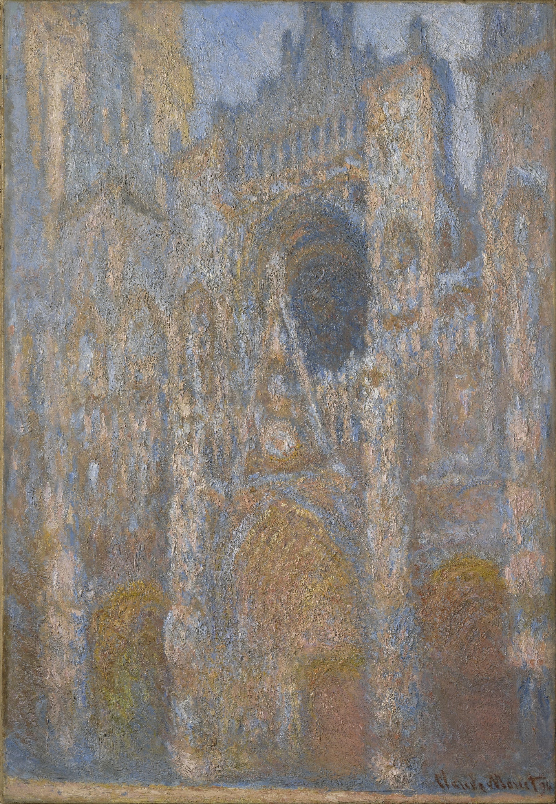 Cathédrale de Rouen, façade en plein soleil de Claude Monet – Clark Art Institute, inventaire 1967.1, Wildenstein 1358