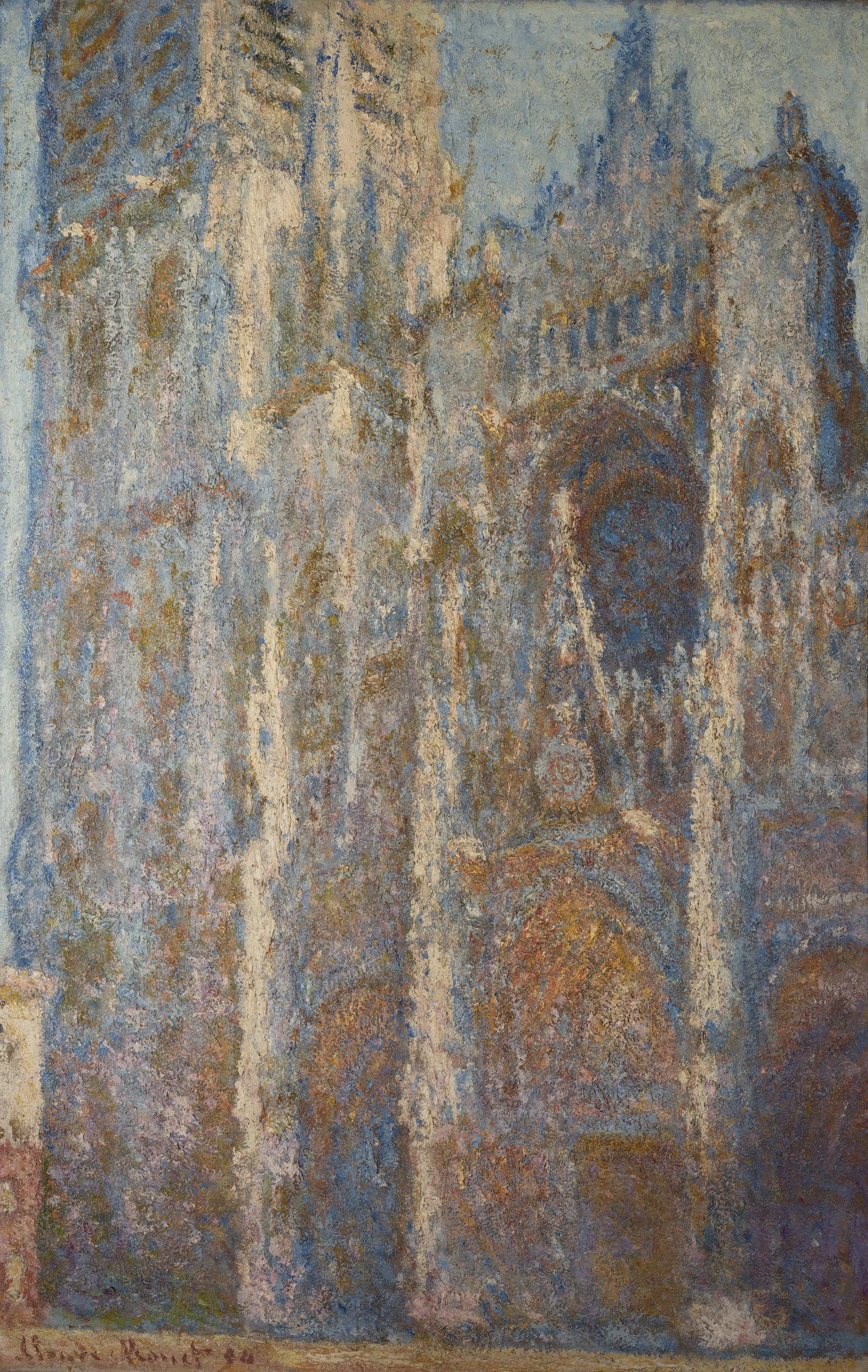 La Cathédrale de Rouen, le portail et la tour d’Albane, midi de Claude Monet, 1894 – musée Pouchkine Ж-3313, Wildenstein 1350
