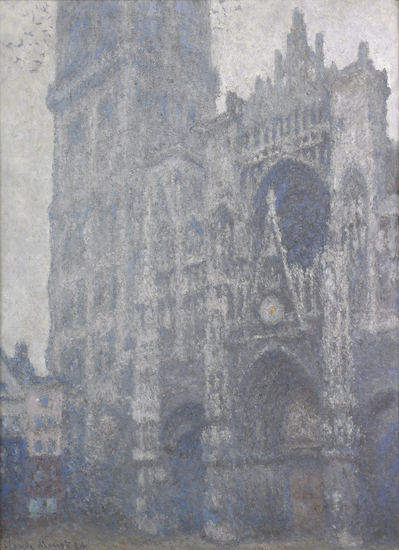 มหาวิหารรูอ็อง สภาพอากาศสีเทา W1345 - Claude Monet