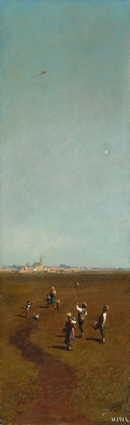 Cerfs-volants - Carl Spitzweg - Reproductions de tableaux et peintures haut de gamme
