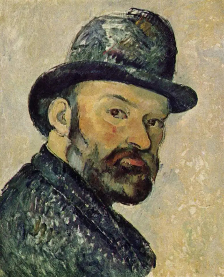 เซซานน์ใส่หมวกโบว์เล็ก, ร่างภาพ - Paul Cézanne