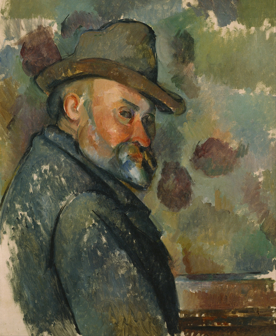 ภาพเหมือนตนเองใส่หมวก - Paul Cézanne