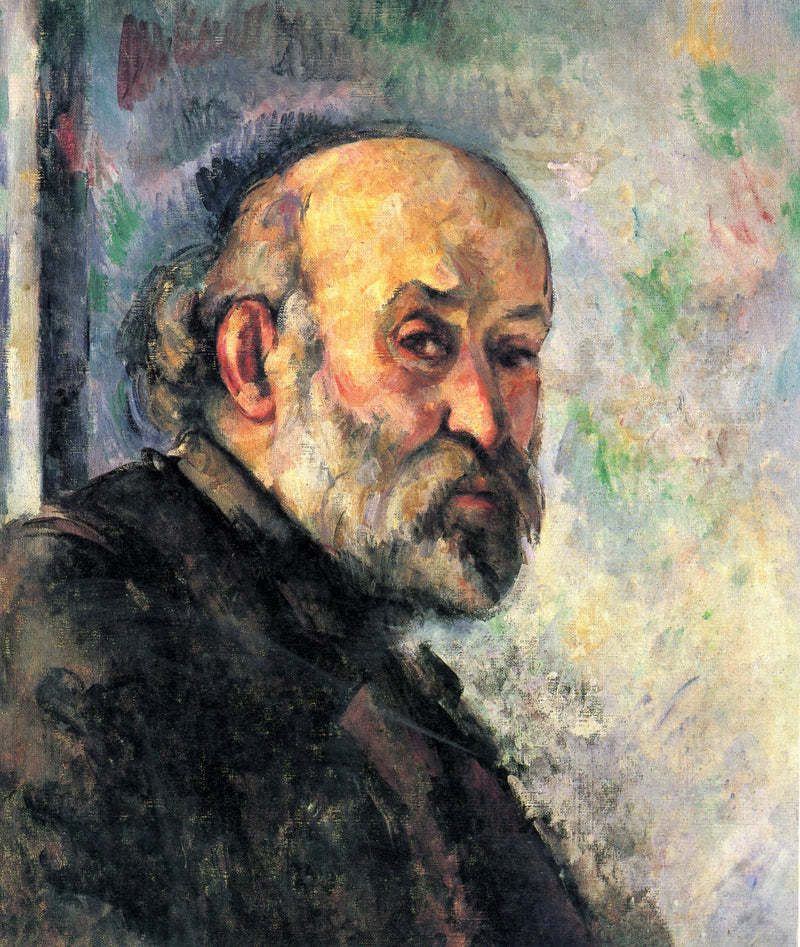 ภาพเหมือนของเซซานน์บนพื้นหลังสีน้ำเงิน - Paul Cézanne