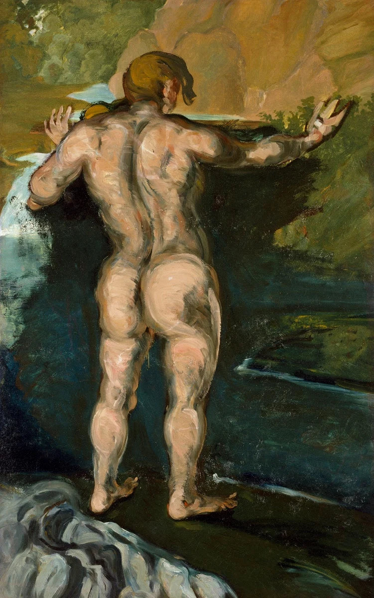 Le Baigneur au rocher vers 1860 1866 Paul Cézanne Chrysler Museum of Art 71.505 – reproduction peinture à l’huile sur toile