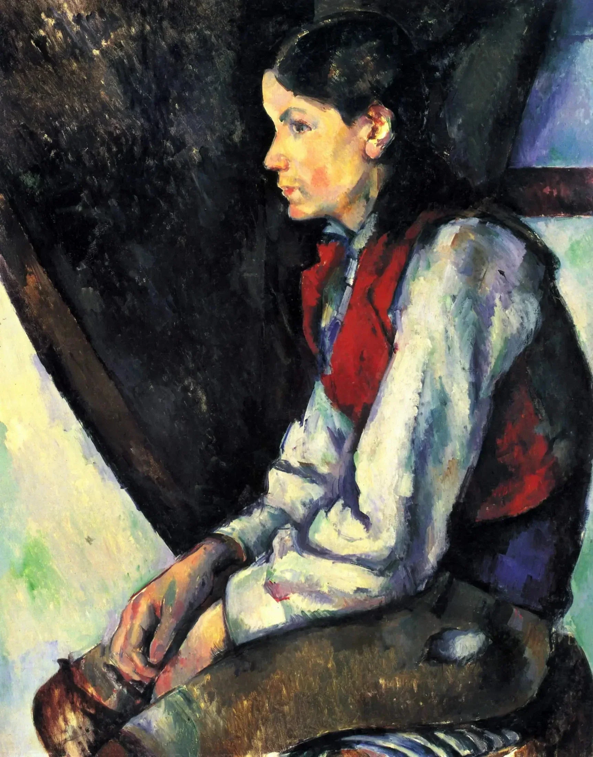เด็กชายในชุดสีแดง พ.ศ.2431 - 2433 - Paul Cézanne