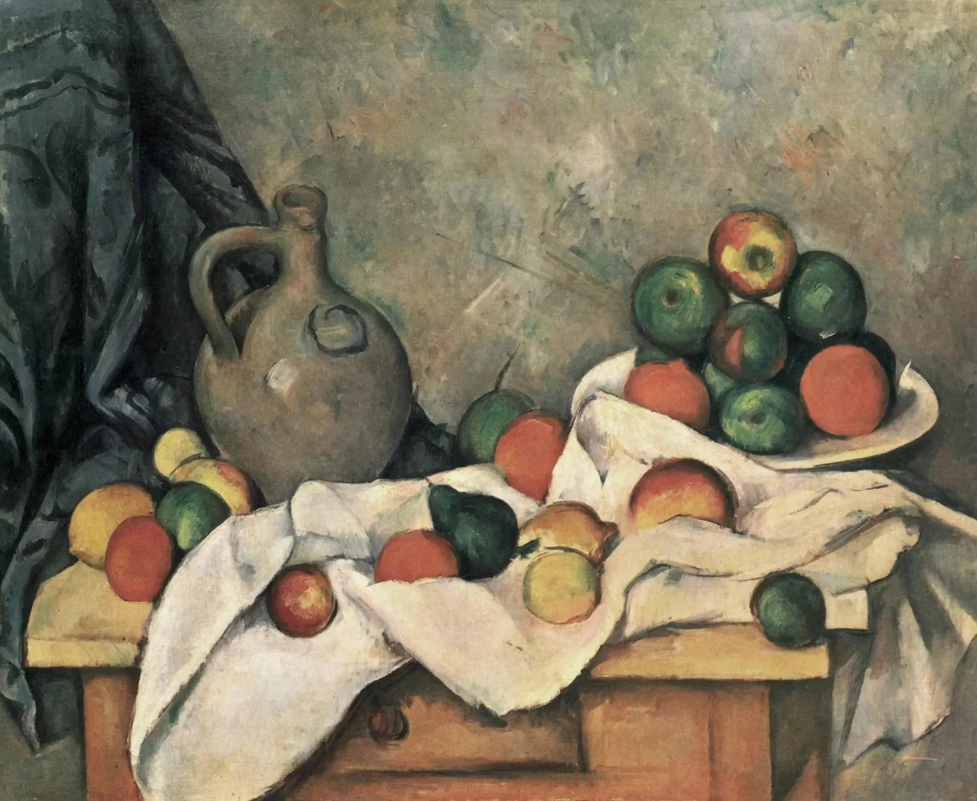 Rideau cruchon et compotier 1893–1894 par Paul Cézanne à la National Gallery – reproduction peinture à l’huile sur toile