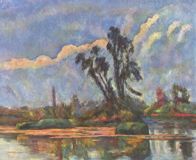 ริมฝั่งแม่น้ำอัวซ - Paul Cézanne