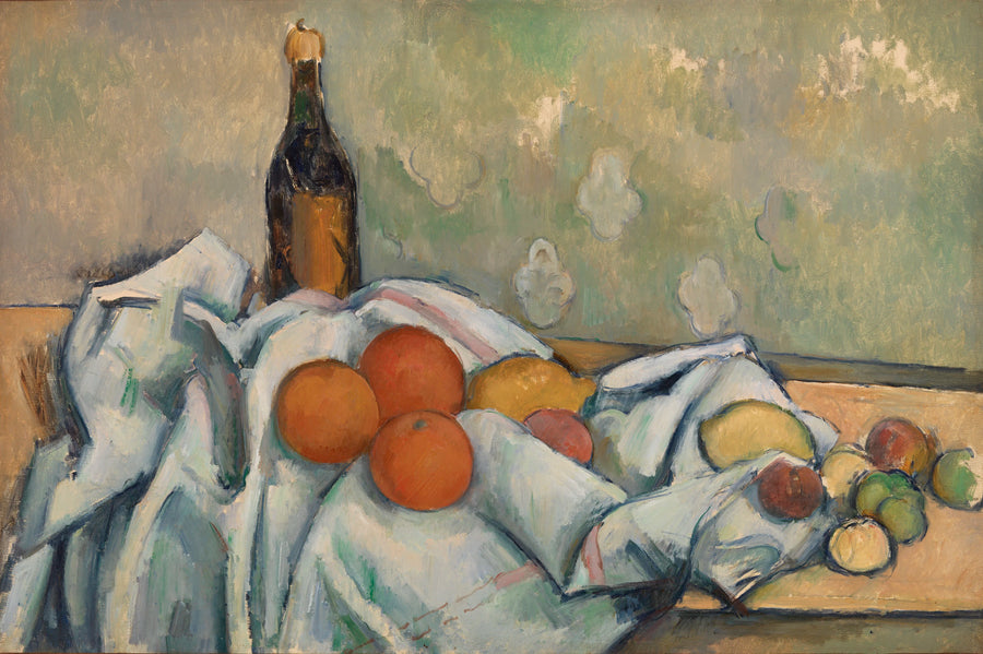 ขวดและผลไม้ - Paul Cézanne