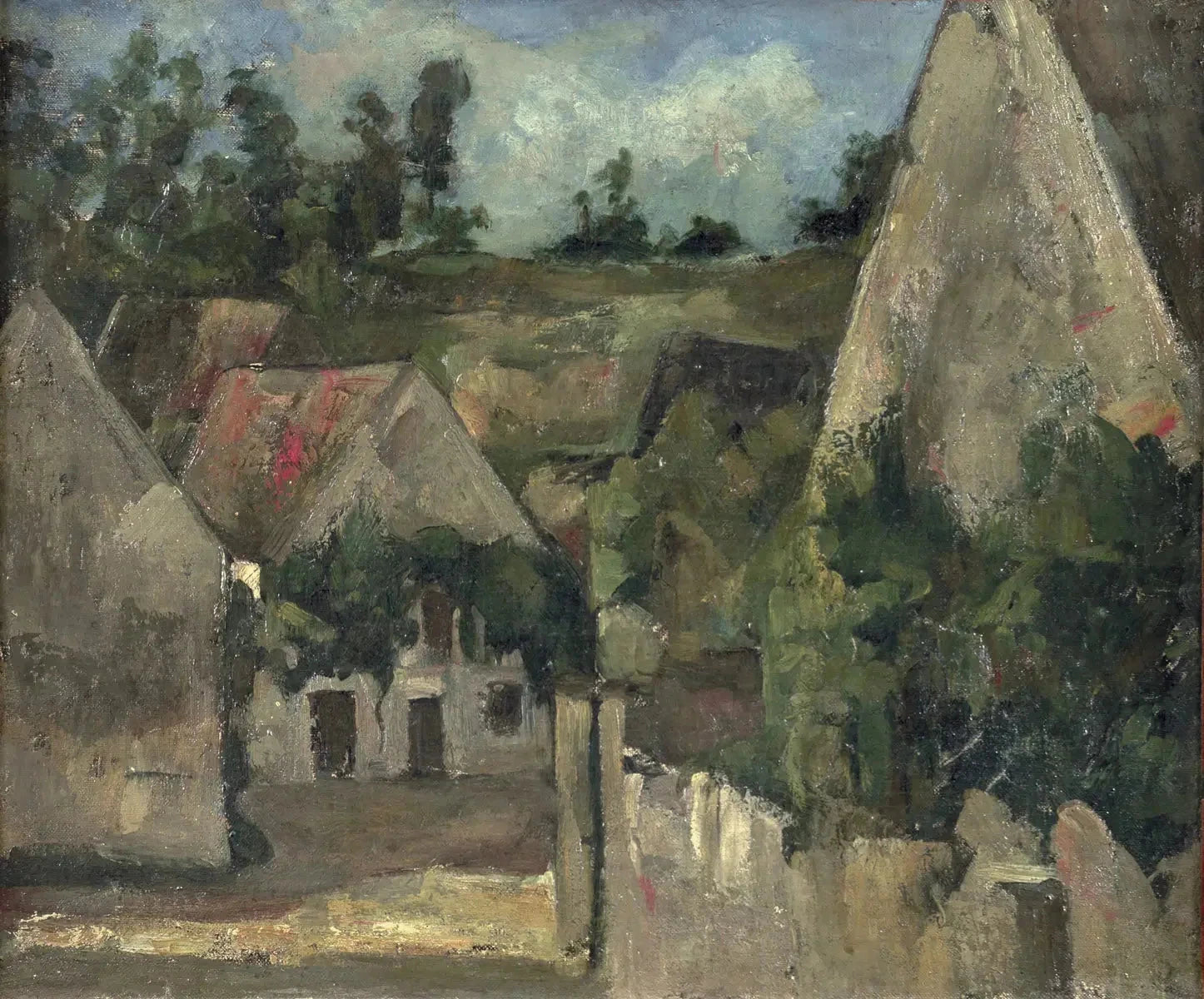 Carrefour de la rue Rémy à Auvers vers 1872 Paul Cézanne musée d’Orsay RF 1954 8 – reproduction peinture à l’huile sur toile