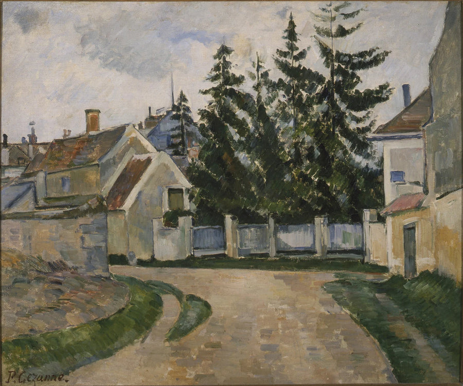 บ้านและต้นสน - Paul Cézanne