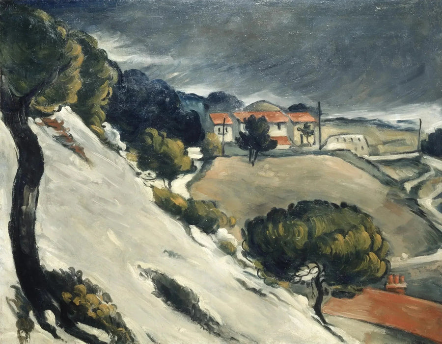 หิมะละลายที่เอลสตาค - Paul Cézanne