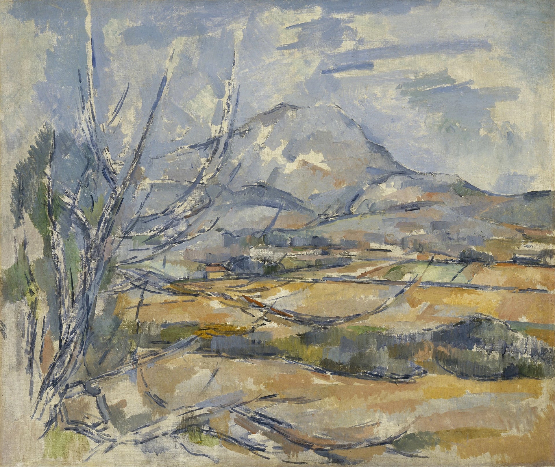 Montagne Sainte-Victoire, vers 1890–1895, Paul Cézanne, National Galleries of Scotland – reproduction peinture à l’huile sur toile
