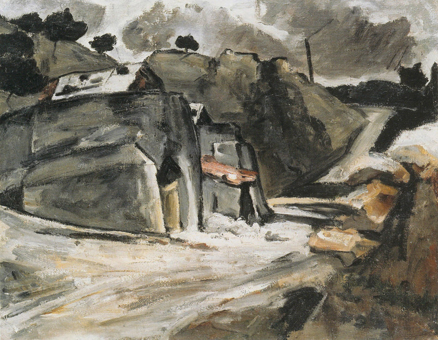 ภูมิทัศน์โพรวองซาล (โขดหินที่ล'เอสตาค) - Paul Cézanne