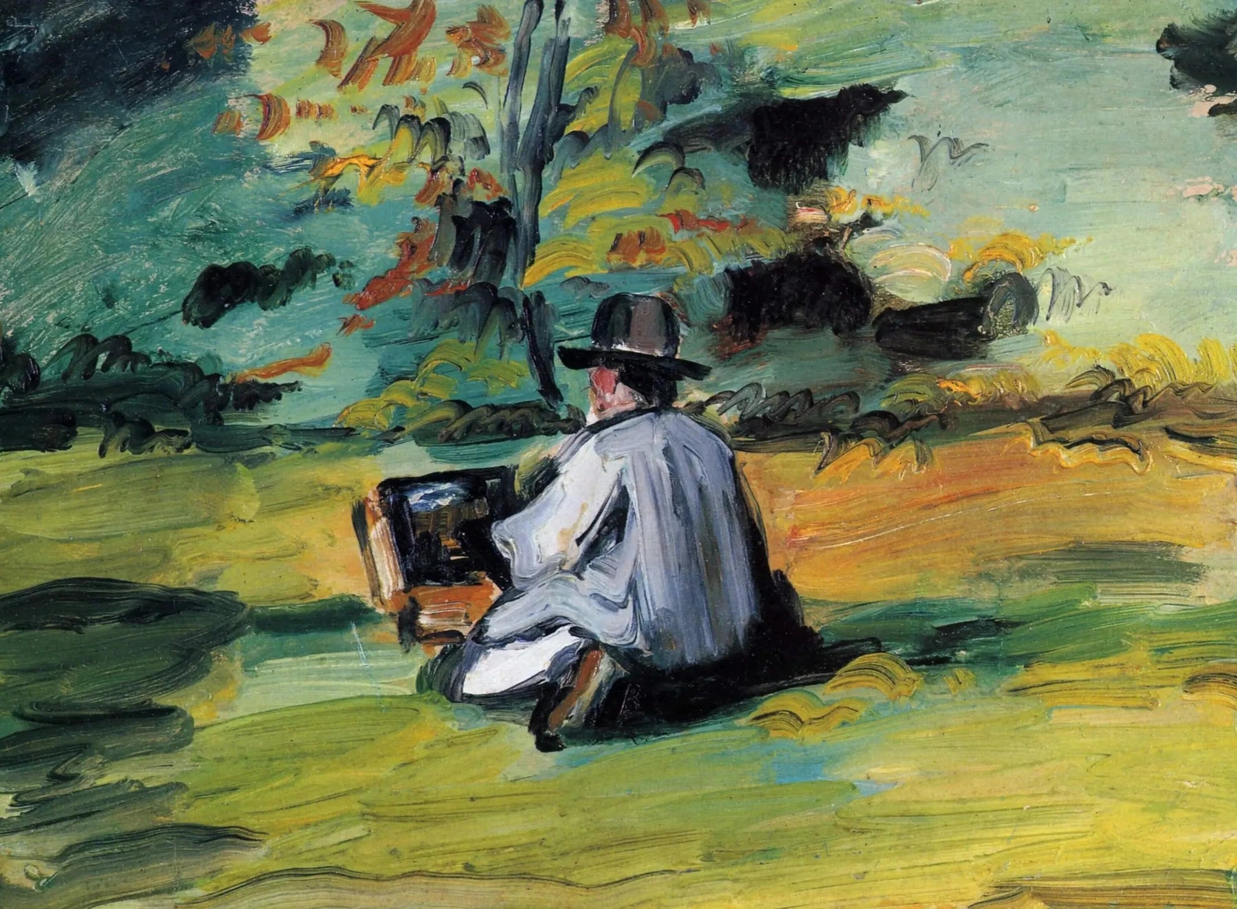 Un peintre au travail Justin Gabet vers 1874–1875 Paul Cézanne Denver Art Museum 28.2017 – reproduction peinture à l’huile sur toile