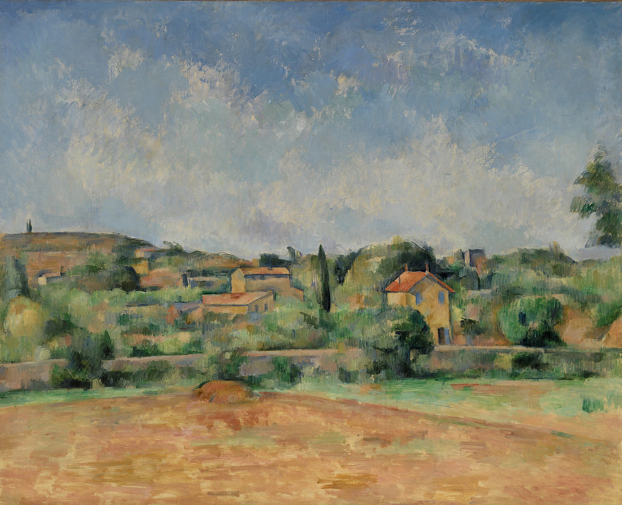 ทุ่งราบเบลวิว หรือที่เรียกกันว่า เลส์ แทร์ รูจ - Paul Cézanne