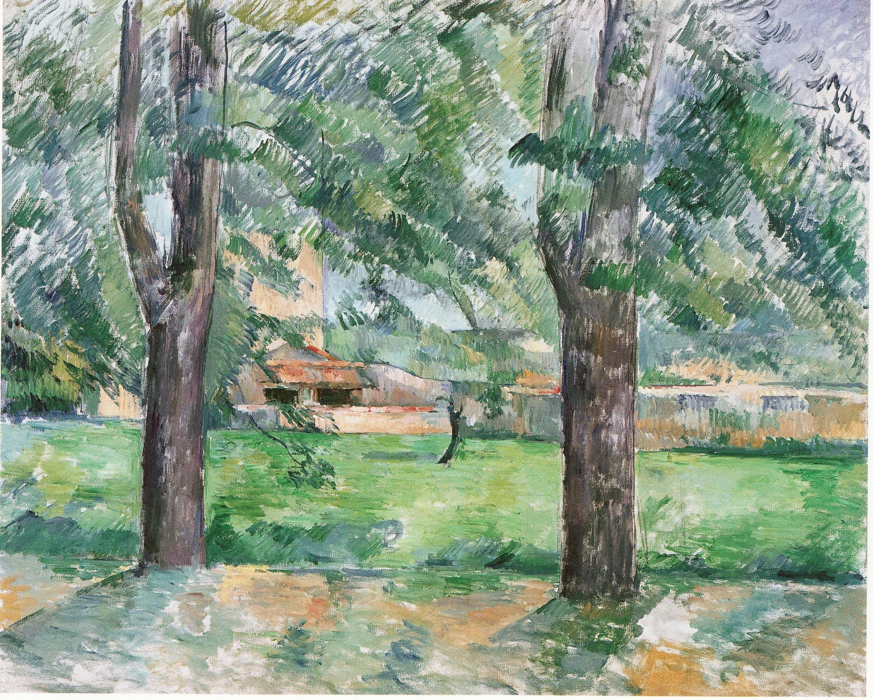 Prairie et ferme du Jas de Bouffan vers 1885–1887 Paul Cézanne Musée des beaux-arts du Canada 6265 – reproduction peinture à l’huile sur toile