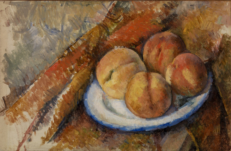 สี่ลูกพีชบนจาน - Paul Cézanne