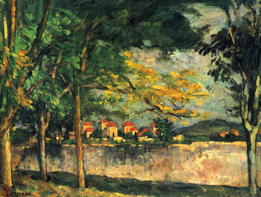 ถนน; กำแพงล้อม - Paul Cézanne