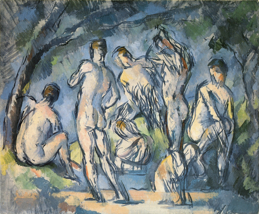 กลุ่มนักอาบน้ำเจ็ดคน - Paul Cézanne