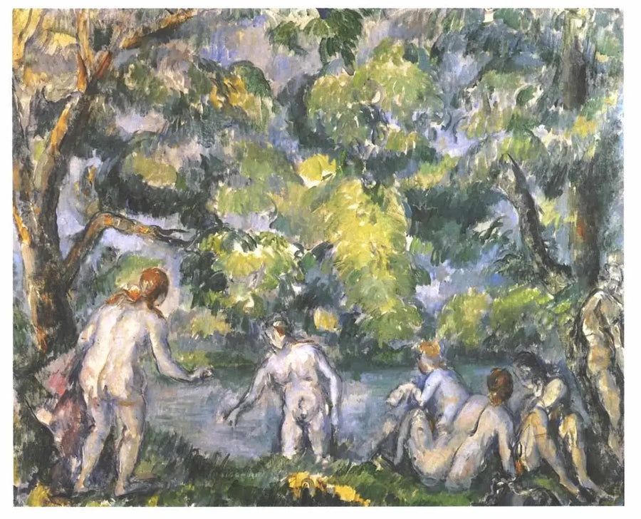 หญิงสาวหกคนกำลังอาบน้ำ; Les Ondines - Paul Cézanne