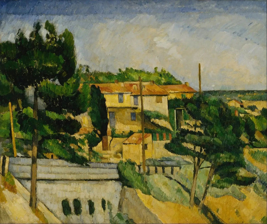 สะพานทางรถไฟที่แอสตัค - Paul Cézanne