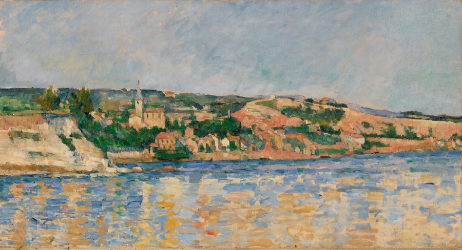 หมู่บ้านเลส์ตาก์มองจากทะเล - Paul Cézanne