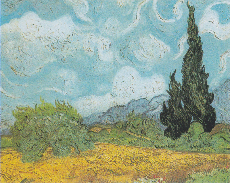 ทุ่งข้าวสาลีกับต้นไซเปรส - Vincent van Gogh