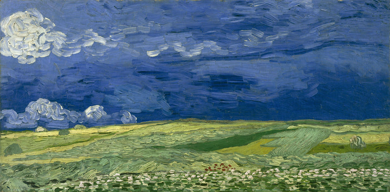 ทุ่งข้าวสาลีใต้เมฆฝนฟ้าคะนอง - Vincent van Gogh