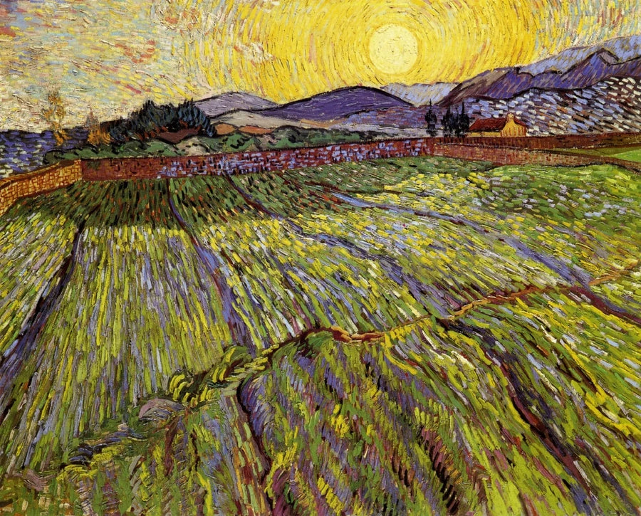 ทุ่งปิดพร้อมพระอาทิตย์ขึ้น - Vincent van Gogh