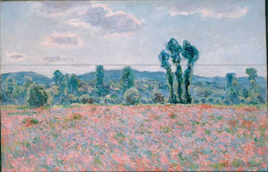 ทุ่งดอกป๊อปปี้ใน Giverny W1255 - Claude Monet