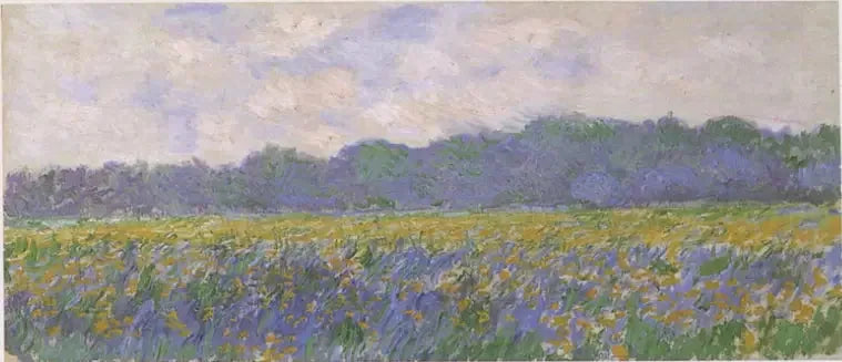 ทุ่งดอกไอริสสีเหลืองที่กีแวร์นี - Claude Monet