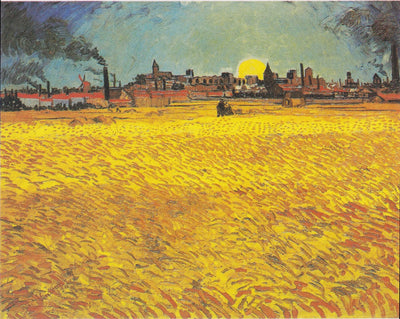 Reproduction du tableau « Champ de blé au soleil couchant - Vincent van Gogh » par Alpha Reproduction en peinture à l’huile
