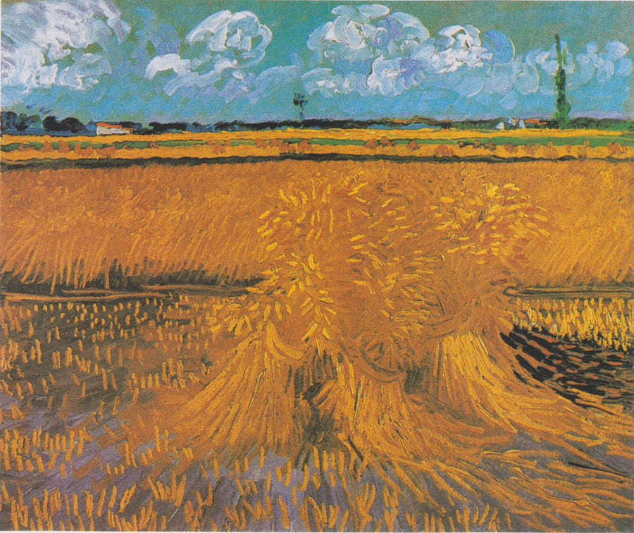 Champ de blé avec gerbes F561 de Vincent van Gogh