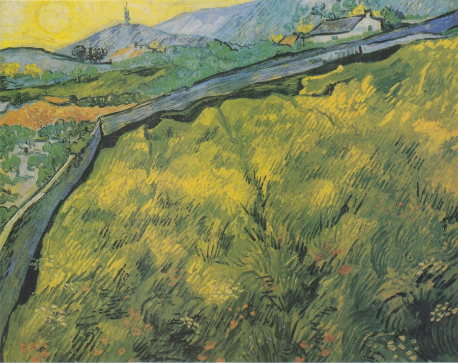 ทุ่งข้าวสาลีฤดูใบไม้ผลิยามพระอาทิตย์ขึ้น - Vincent van Gogh