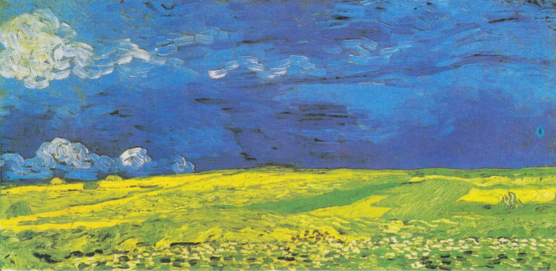 ทุ่งข้าวสาลีใต้เมฆฝนฟ้าคะนอง - Vincent van Gogh