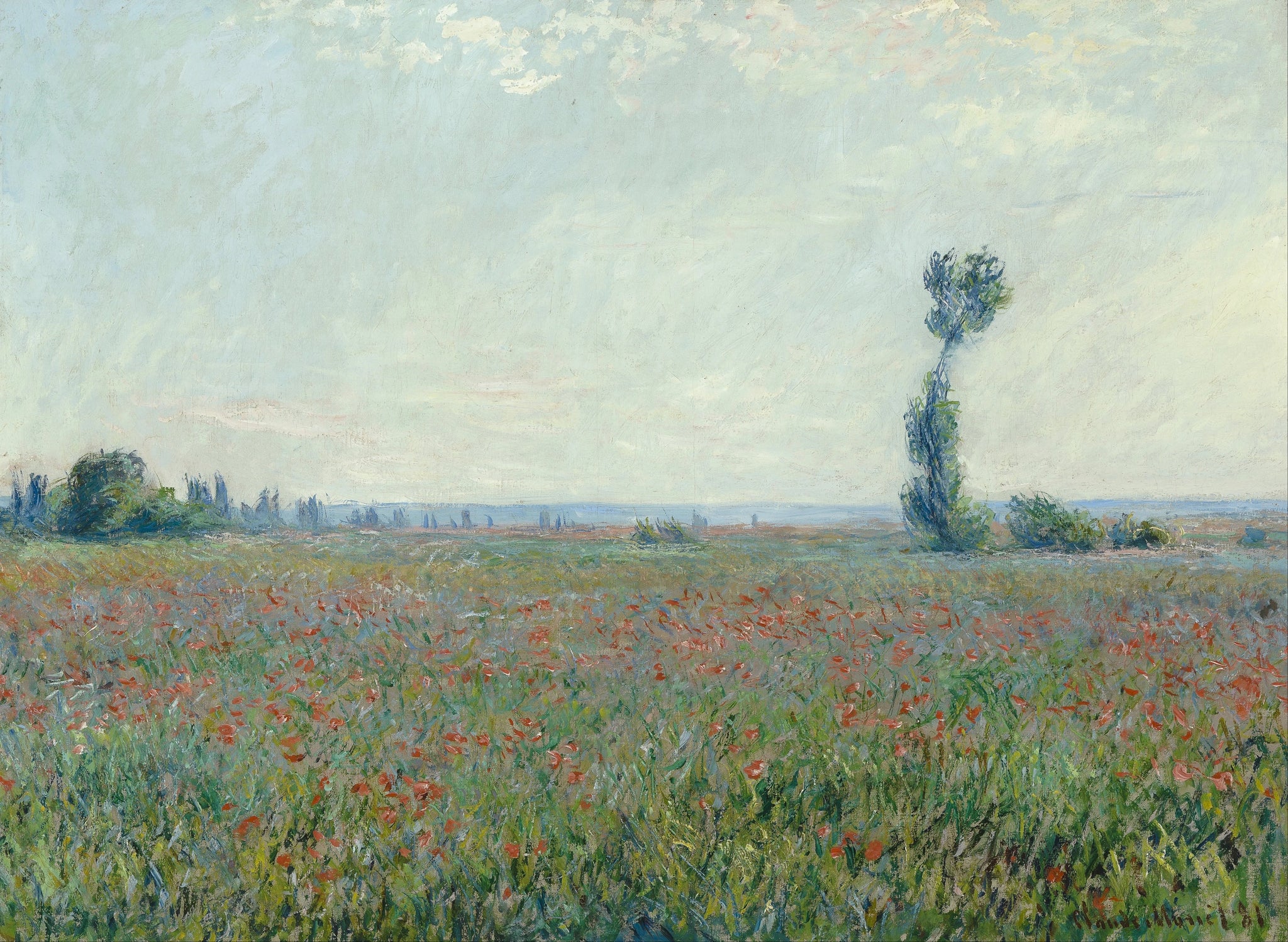 Champ de coquelicots W677 par Claude Monet, Museum Boijmans Van Beuningen