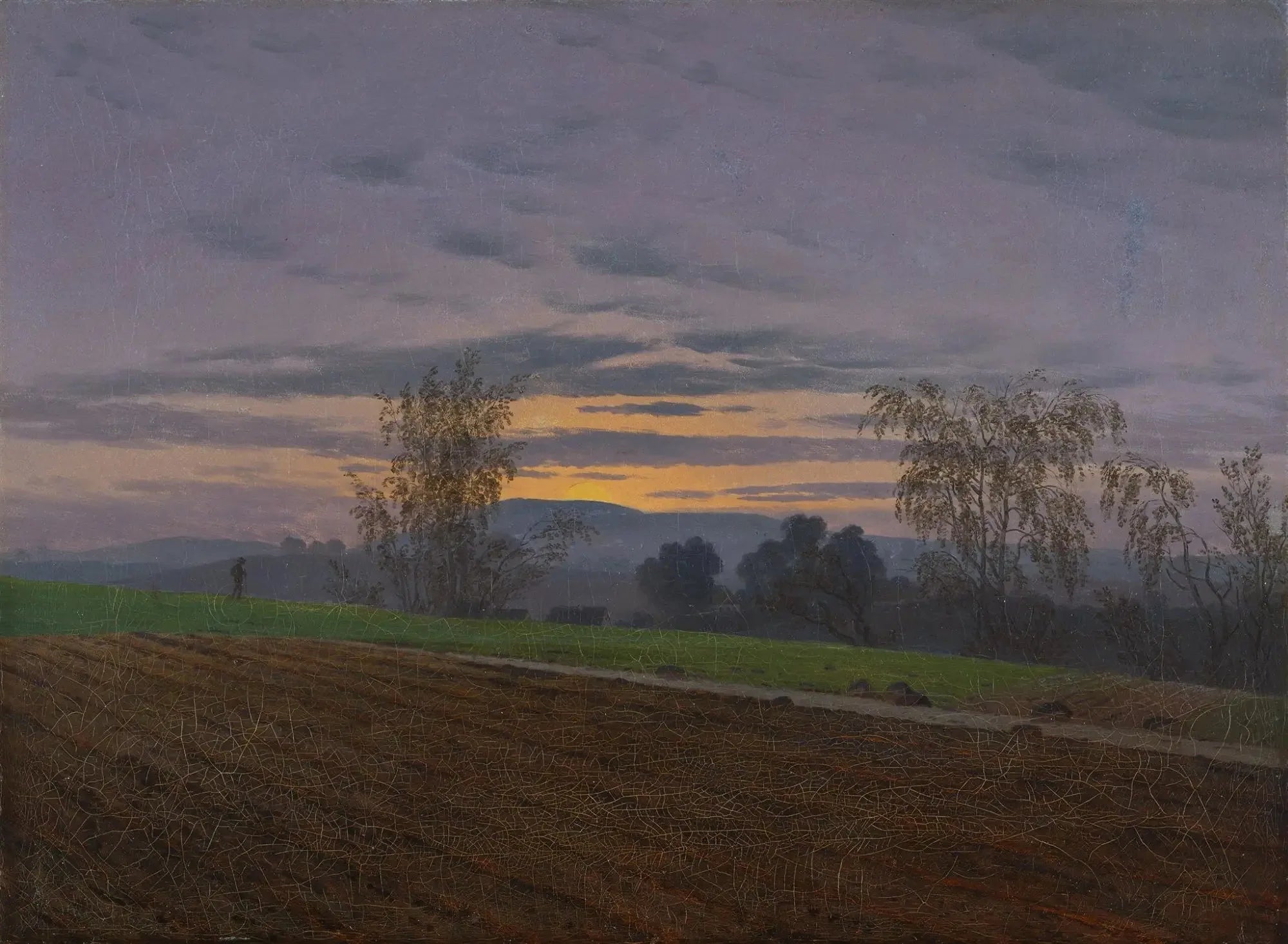 Champ labouré - Caspar David Friedrich image 1 copie peinte à la main à l’huile