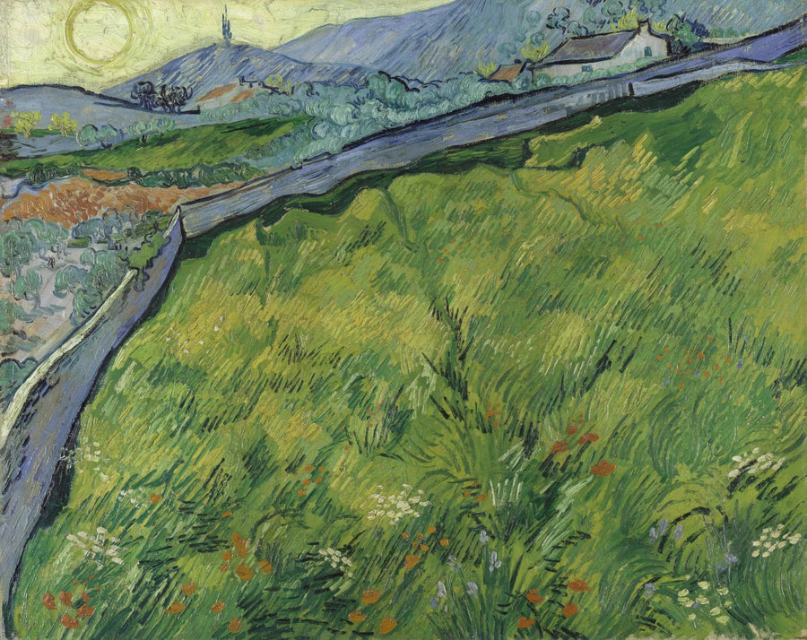 Champ de blé clos au soleil levant F720 de Vincent van Gogh, Kröller-Müller Museum