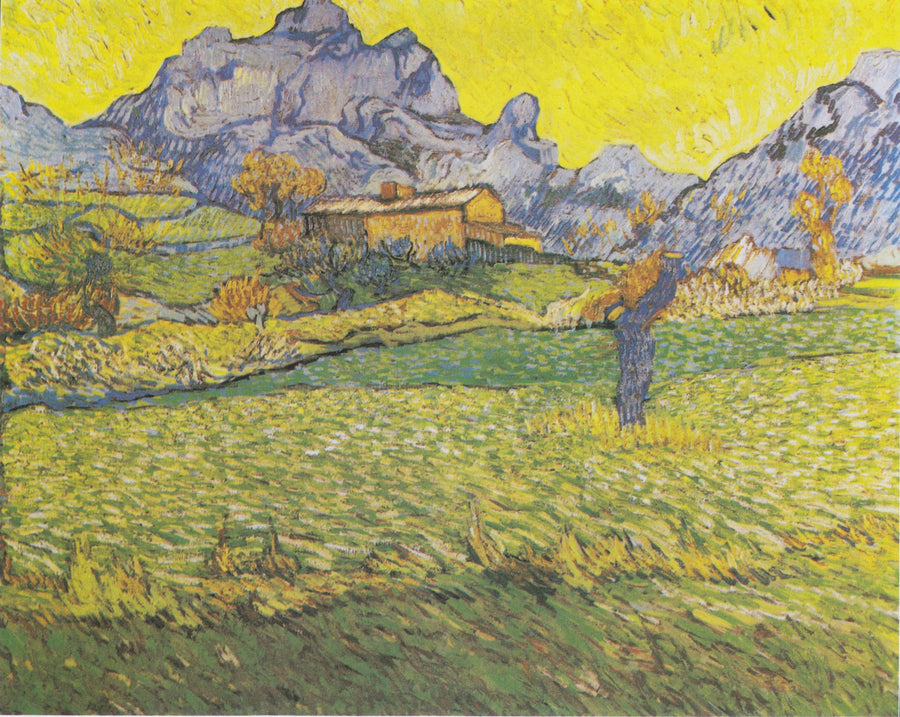 ทุ่งข้าวสาลีในภูมิประเทศภูเขา - Vincent van Gogh