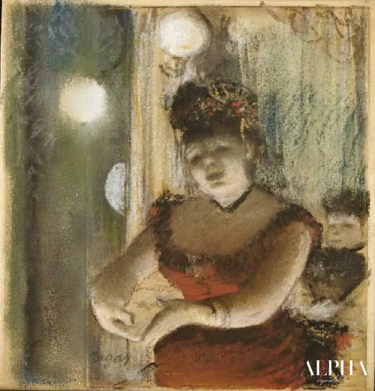 Chanteuse dans le Café - Edgar Degas - Reproductions de tableaux et peintures haut de gamme