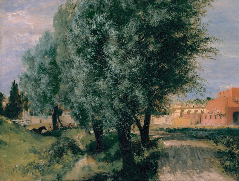 โครงการก่อสร้างพร้อมต้นไม้หลิว - Adolph von Menzel