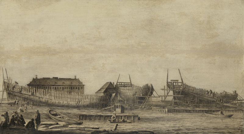 Le chantier naval de l'Amirauté d'Amsterdam - Ludolf Bakhuizen