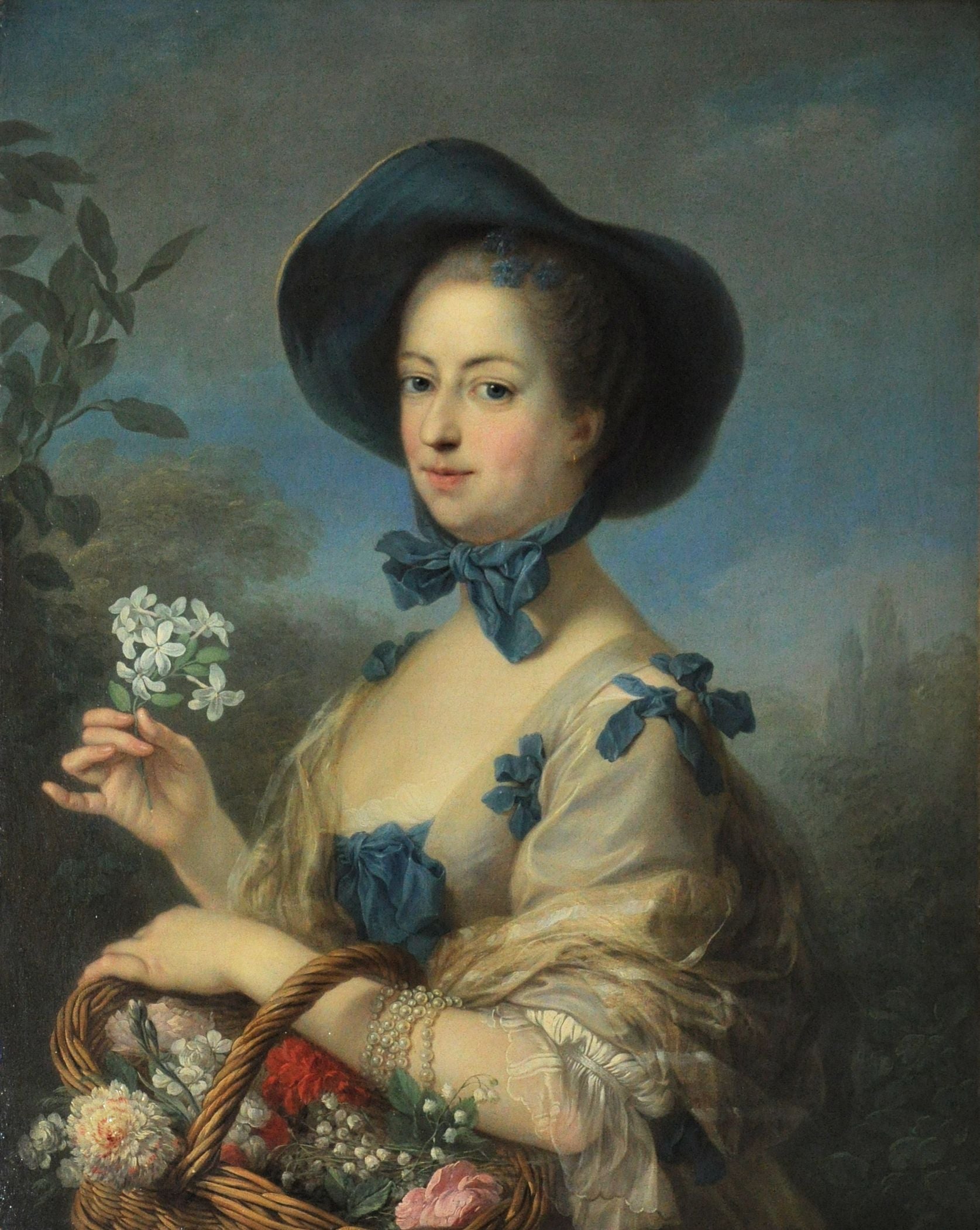 Portrait de Madame de Pompadour en belle jardinière - Carle van Loo