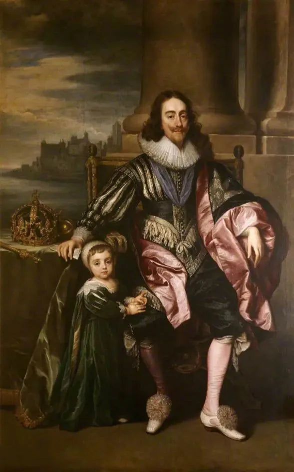 พระเจ้า Charles ที่ 1 (1600-1649) และเจ้าชาย Charles (1630-1685) - อองตวน ฟาน ดายค์