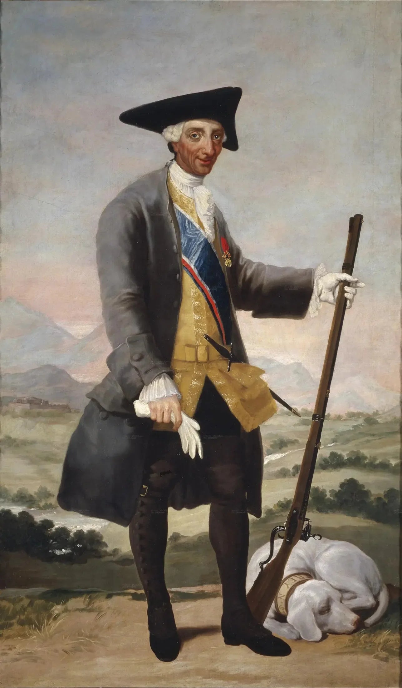 Charles III en tenue de chasseur - Francisco de Goya image 1 reproduction artisanale de tableau