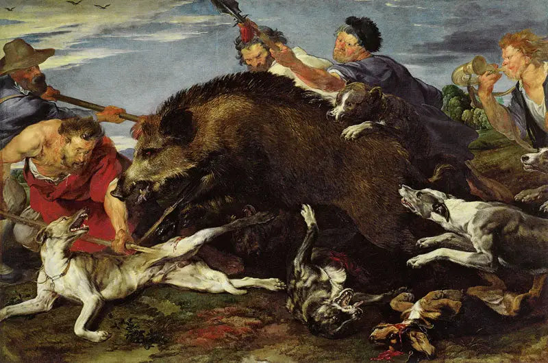 Chasse au sanglier - Antoine van Dyck image 1 tableau peint à l’huile sur toile