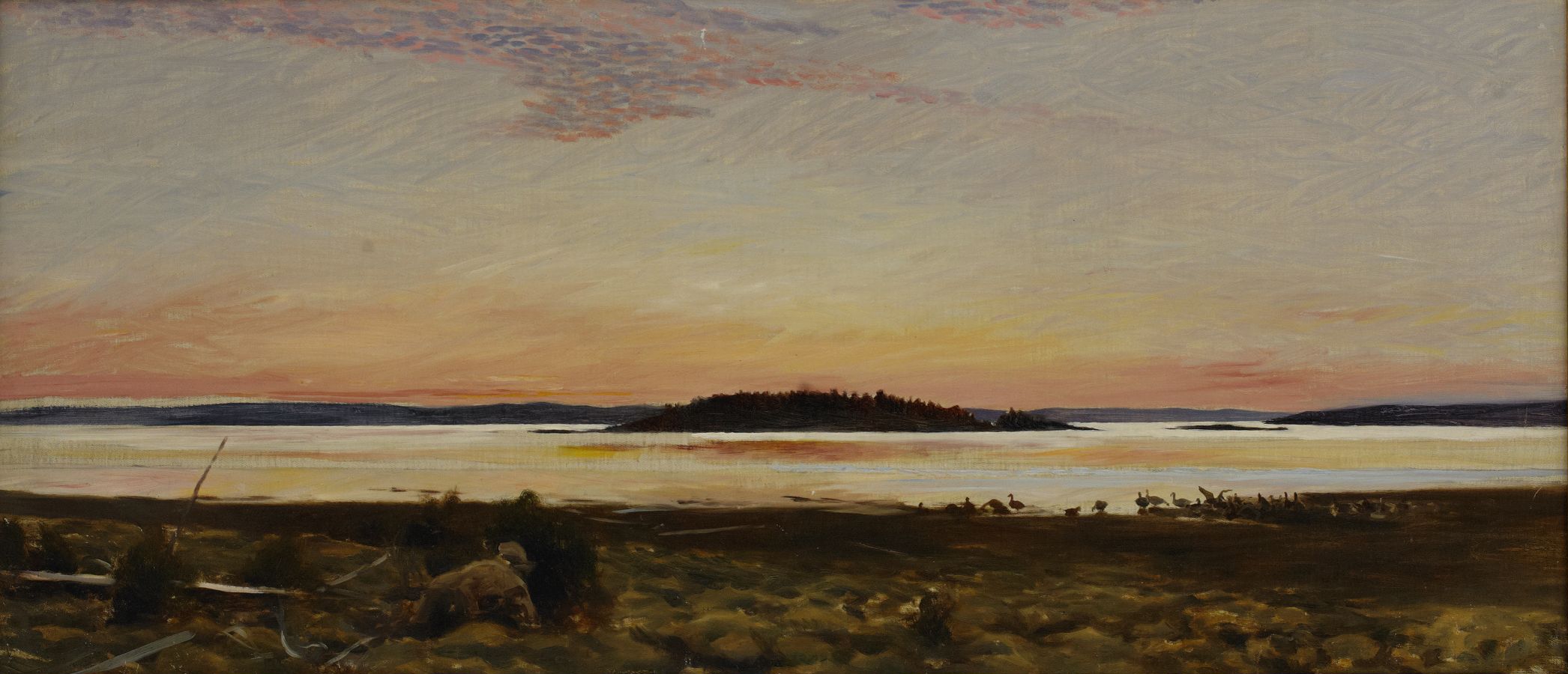 chasse aux oies - Bruno Liljefors image 1 reproduction artisanale de tableau