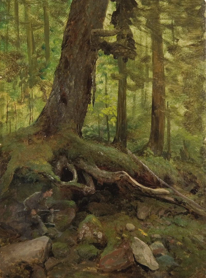 นักล่าในเทือกเขาหิมาลัยใกล้ Glen House - Albert Bierstadt