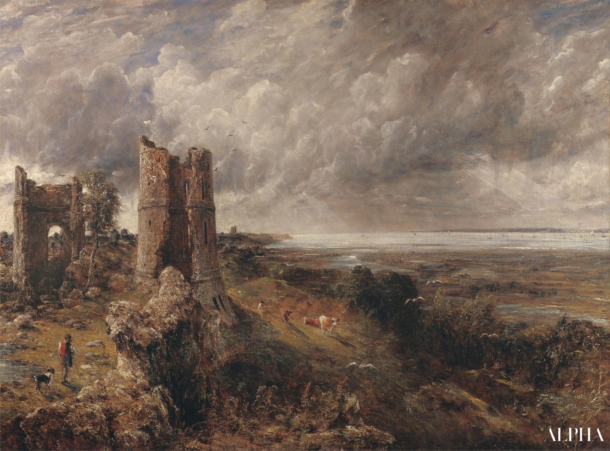 Château de Hadleigh, l'embouchure de la Tamise - matinée après une nuit d'orage - John Constable - Reproductions de tableaux et peintures haut de gamme